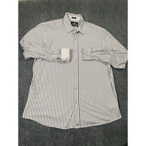 Buttercloth Shirt Mens Xxl Plaid Flip Cuff Icy Cotton Comfort Casual
